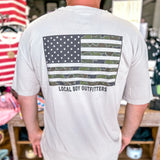 Local Boy: OD Flag Silver Tee