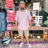 Local Boy: Surfside Polo Salmon/Light Blue/White