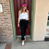 Buddy Love: Kyla Black Feather Trimmed Pants