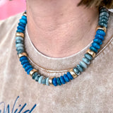Everly Beaded Necklace - Blue Bliss
