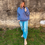 Overlap Fleece Pullover  - Marlin
