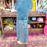 Electric Cargo Wide Leg Jeans