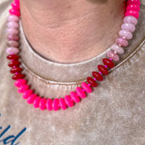 Color Pop Beaded Necklace - Pink Bliss