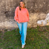 Cozy Season Cropped Sweater - Coral