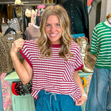 Back At It Cutout Top - Burgundy
