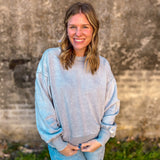 Cozy Season Cropped Sweater - Sleet