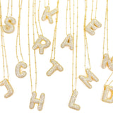 Zirconia Bauble Initial Necklace