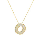 Zirconia Bauble Initial Necklace