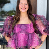 Buddy Love: Jafaar Pammie Puff Peplum Top